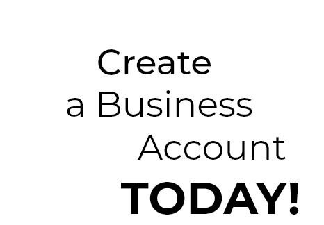 Create Business Account Text & Arrow